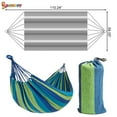 thumbnail image 4 of Spencer Brazilian-Style Outdoor Large Cotton Double Hammock Bed for 2-Person with Carrying Bag for Patio Porch Garden Backyard Lounging Outdoor "Red", 4 of 8