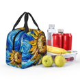 thumbnail image 5 of Honeii vintage Starry Sunflower Print Lunch Bag Women, Lunch Box Lunch Bag for Women Adult Men, Small Leakproof Cute Lunch Tote Large Capacity Reusable, 5 of 8