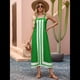 thumbnail image 4 of Vestido Bohemio Floral para Mujer, Vestido Informal de Verano con Bloques de Color. Verde M, 4 of 8