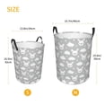 thumbnail image 5 of Balery Rabbit And Cloud Round Laundry Basket with Handles Waterproof Freestanding Laundry Hamper for Clothes Toys in the Dorm and Family-Medium, 5 of 8