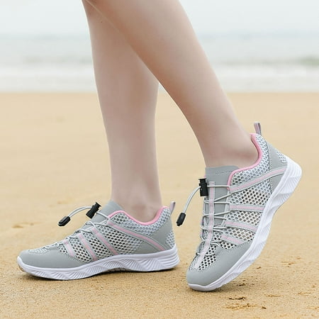 

YOUSNH Women Sneakers Outdoor Lovers Tracing Shoes Casual Non Resistance Lightweight Mesh Breathable Comfortable Wading Shoes Sneakers for Women Grey 9