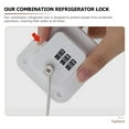 thumbnail image 2 of CHOK 2 Pcs Door Lock Locks for Drawers Combination Refrigerator Freezer Password Security White Stainless Steel Pvc Child, 2 of 6