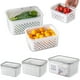thumbnail image 4 of Produce Saver Container Contenedores Almacenamiento Frutas 3 Piezas Con Tapas para Refrigerador, 4 of 9