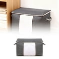 thumbnail image 2 of Large Capacity Storage For Clothes Duvets And Blankets Zippered Design With Transparent Window Fabric Closet Storage Linen Storage Baby Clothes Organizer for Closet Storage Cubes Organizer, 2 of 4