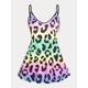 thumbnail image 1 of Tank Top de Talla Extra con Estampado de Leopardo de Color Degradado Rosegal  Camisetas sin mangas de talla grande, 1 of 5