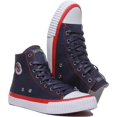 thumbnail image 5 of Guess Malibu Hi Men's Hi-Top Lace Up Canvas Sneakers In Navy Size 8, 5 of 6