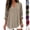 09# Khaki, variant on Womens Henley Tops Rolled Up Sleeve Shirts Button Up V Neck Pullover Cotton Curved Hem Shirt with Fake Flap Pocket Black M