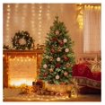 thumbnail image 7 of 8ft Artificial Christmas Tree with 2458 Mixed PE & PVC Tips, Unlit Easy Assembly Hinged Spruce Xmas Tree for Indoor Outdoor, Green, 7 of 7