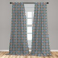 thumbnail image 5 of Ambesonne Moroccan Curtains, Mosaic Circular Design, Pair of 28"x63", Multicolor, 5 of 5