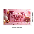 thumbnail image 1 of Graduation Party Decoration Class of 2025 Backdrop Celebration Supplies Banner Event Decorations Pink Balloons Photography Props Graduation Party Decor, 1 of 4