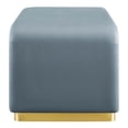 thumbnail image 3 of Koda Performance Velvet Waterfall Ottoman in Brass Cadet Blue, 3 of 10