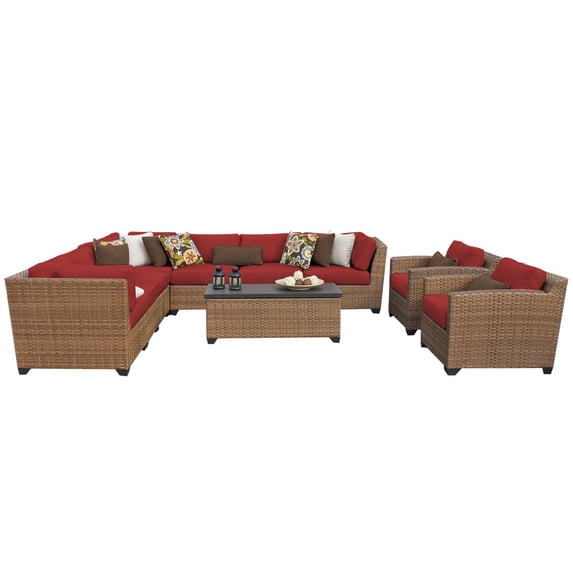 Tuscan 10 Piece Outdoor Wicker Patio Furniture Set 10a