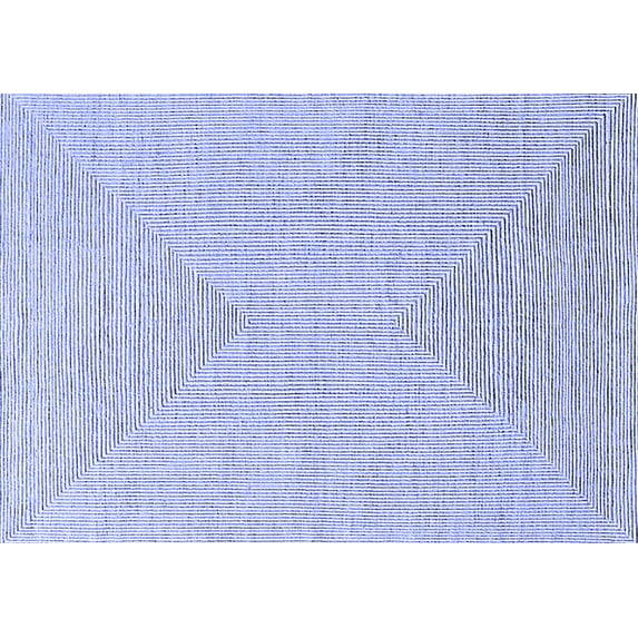 Ahgly Company Machine Washable Indoor Rectangle Oriental Blue Industrial Area Rugs, 5' x 7'