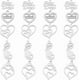 thumbnail image 1 of 20 colgantes de acero inoxidable con la frase "Mejor mamá, te quiero, mamá" en 5 estilos diferentes. Colgantes con forma de corazón y letras., 1 of 9