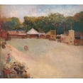 thumbnail image 2 of Fridolin Johansen 22x20 Gold Ornate Framed and Double Matted Museum Art Print Titled - A Summer's Evening at the Fun Fair in the Deer Park, North of Copenhagen (1884 - 1888), 2 of 4