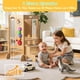 thumbnail image 3 of Torre para Niños, 3 en 1 Taburete de Cocina para Niños, Plegable Torre de Aprendizaje Montessori de Madera con Pizarra De Tiza Y Actividades Montessori, Red De Seguridad, Altura Ajustable, 3 of 7