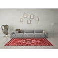 thumbnail image 3 of Ahgly Company Indoor Square Oriental Red Industrial Area Rugs, 5' Square, 3 of 4
