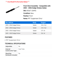 thumbnail image 2 of Front Strut Assembly - Compatible with 2003 - 2006 Dodge Stratus Sedan 2004 2005, 2 of 2