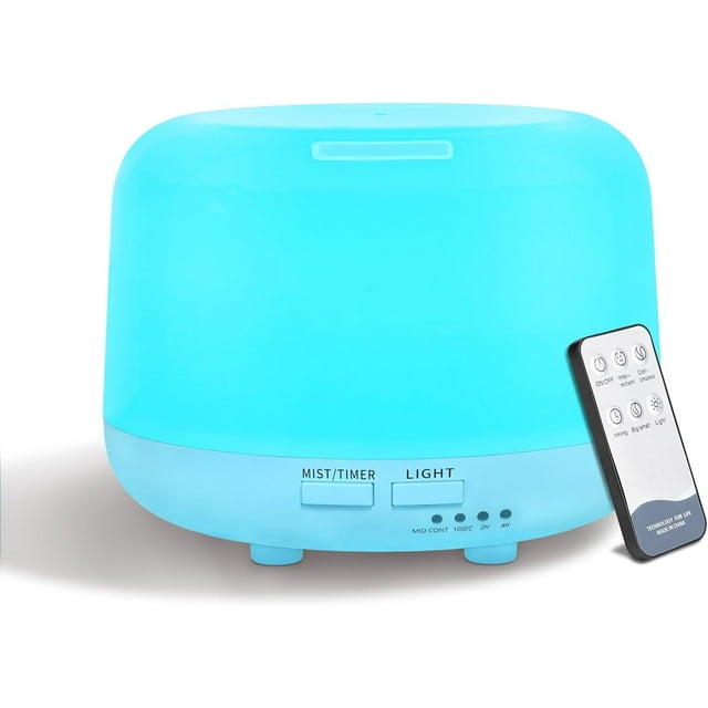 Marchred 300ML Essential Oil Diffuser with Remote Control, 7 LED Color Changing Light, 8 Hour Cool Mist Fragrance Air Humidifier