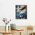 thumbnail image 3 of JEUXUS Bald Eagle Wall Art American Flag Pictures Wall Decor Rustic Christian Eagle Canvas Prints Painting Home Decor Patriotic Framed Artwork for Living Room Bedroom Office Ready to Hang, 3 of 5