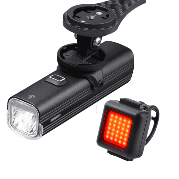 Night Eyes 1200Lumens Lifting Bike Headlight with 4800mAh Rechargeable Battery and USB Bike Taillight