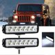 thumbnail image 1 of LED Light Bars, 2PCS 6 Inch IP68 Waterproof LED Work Lights 6000K 30W Driving Lights for SUV ATV Car Truck, 1 of 5