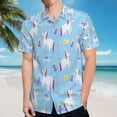 thumbnail image 5 of High Quality Hawaiian Shirts for Men Short Sleeve Aloha Beach Shirt Floral Summer Casual Button Down Shirts Blouses YQ93EL, 5 of 7
