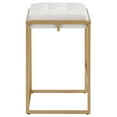 thumbnail image 6 of Nadia Square Padded Seat Counter Height Stool (Set of 2) Beige and Gold, 6 of 11