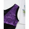thumbnail image 4 of Alvivi Kids Girls Gymnastics Ballet Dance Leotard Sparkling Sequins Unitard Bodysuit A Purple 8, 4 of 7