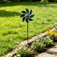thumbnail image 6 of Outdoor Metal Windmill Ornament • Rotating Garden Decor • Three Story Courtyard Spinner • Weather Resistant Iron Yard Sculpture • Villa Balcony Decoration, 6 of 6