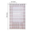 thumbnail image 3 of Efavormart 2 Panels Blush/White Faux Linen Woven Sheer Window Drapery Stripe Window Treatment Grommet Curtain Panel 52"x108", 3 of 11
