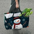 thumbnail image 7 of Snowman Reusable Foldable Oxford Cloth Storage Bins: Large Capacity Shopping Bags for Laundry and More, 7 of 7