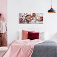 thumbnail image 6 of Abstract Circle Wall Art ART -Circle Line, Red and White Canvas Prints Abstract Canvas Wall Art 12"x16" x 3 Pieces, 6 of 10