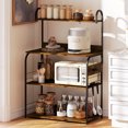 thumbnail image 2 of HOMCOM Baker's Rack with Power Outlet, Microwave Stand, Rustic Brown, 2 of 10