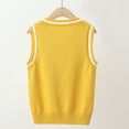 thumbnail image 3 of Knitted V Neck Sleeveless Pullover Sweater Vest for Boys and Girls Soft School Uniform Style Comfortable Fit, 3 of 3