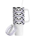 thumbnail image 2 of SKYSONIC 40 oz Cute Panda Face Tumbler with Handle and Straw Lid, Insulated Cup Reusable Stainless Steel Water Bottle Travel Mug, 2 of 7