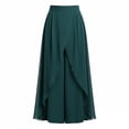 thumbnail image 5 of Favoffer Women's Chiffon Long Pants Solid Color Elastic Waist Lightweight Flowey Casual Trousers Summer Breathable for Beach Holiday Outdoor, 5 of 7