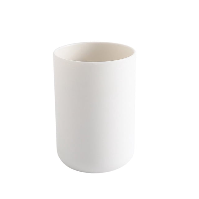 Vaso de plástico, vaso para cepillarse los dientes para baño (café gris blanco)
