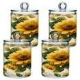 thumbnail image 2 of High-value clear storage jars keep life organized and within reach one sizex2 Bright Vintage Sunflowers, 2 of 7