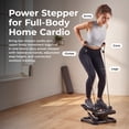 thumbnail image 3 of Sunny Health & Fitness Stair Stepper with Resistance Bands, Bluetooth SunnyFit App & 400 LB Capacity, 3 of 10
