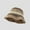 Fisherman's hat with coffee colored edge, variant on Japanese Instagram Rainbow Straw Woven Bucket Hat For Women's Summer Outdoor Vacation Sun Protection And Sunshade Hat, Beach Show Face Small Fisherman Hat