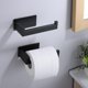 thumbnail image 3 of 2 Pieces Self Adhesive Toilet Paper Holder, Wall Mounted Toilet Paper Holder, Stainless Steel Toilet Roll Holder for Bathroom (Black), 3 of 5