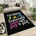 thumbnail image 5 of 1PC Colorful Gymnastics Themed Area Rug Partial Carpet, Lightweight Washable Easy-to-Clean Carpet Mat Festival Gift, Suitable for Bedroom, Living Room, Office, Balcony, Corridor, Room Accessones, 5 of 8