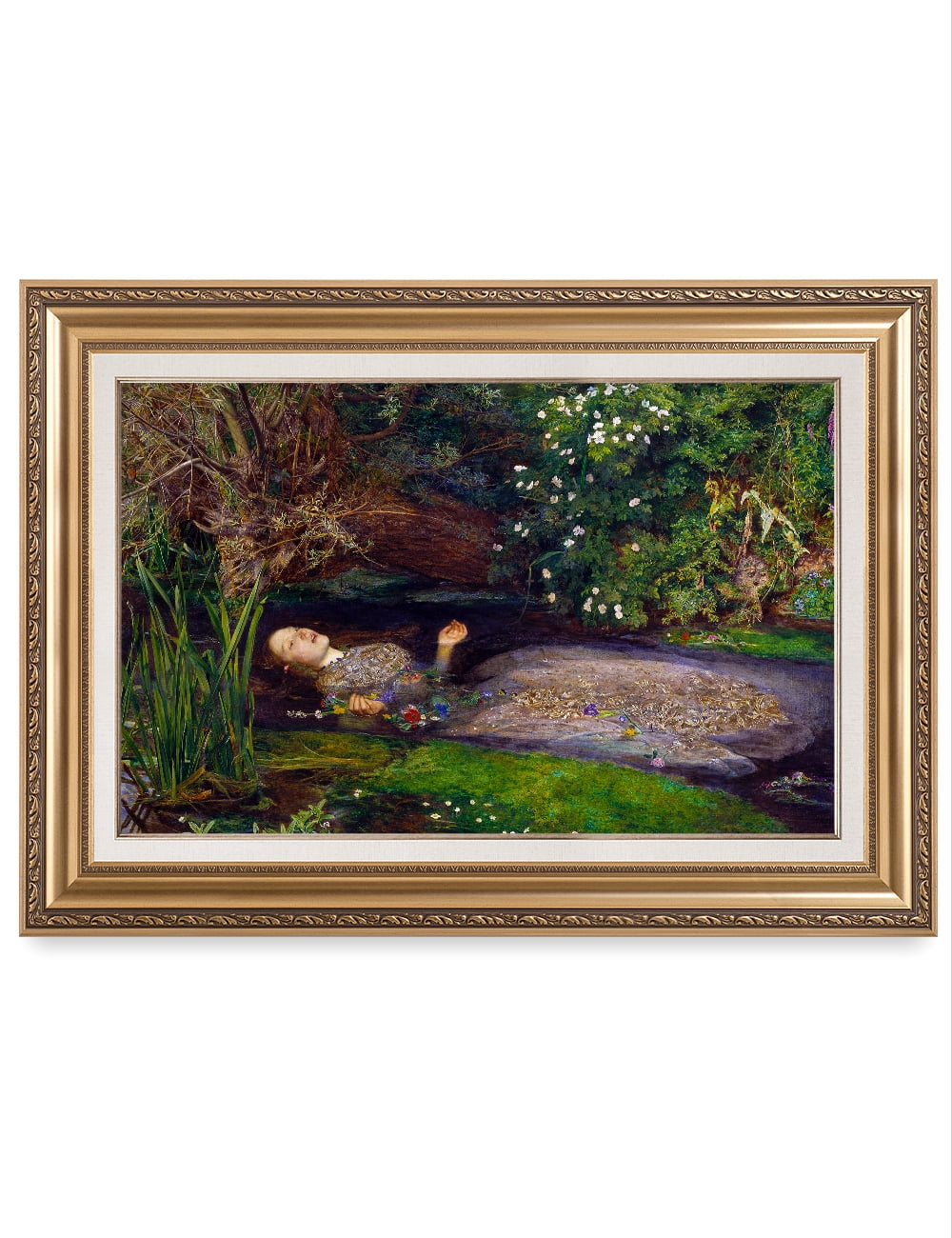 DECORARTS Ophelia Leinwanddruck – Nach John Everett Millais, 30x20 Cm, Fertig Zum Aufhängen
