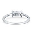 thumbnail image 3 of Petite Dainty Ribbon Bow Ring Engagement Band Round 925 Sterling Silver Size 7, 3 of 5