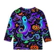 thumbnail image 4 of bbymog Girls Fashion Halloween Graphic Tee Shirts Crewneck 3/4 Sleeve Pullover Top Casual Boys T Shirts Multicolor-16 3 Years, 4 of 4