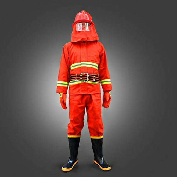 Fire Fighting Rescue Boots - Non Slip, High Temperature Resistant Rubber Safety Shoes with Steel Plate, Waterproof, Puncture Proof, Heat Insulated and Anti Acid