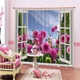 thumbnail image 3 of Cortina 3D para Ventana Cortinas de Dormitorio Modernas Cortinas Impresas con fotografía, 2 Piezas 3 Soledad Cortina de ventana, 3 of 10