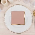 thumbnail image 5 of Balsa Circle 50 Dusty Rose Disposable 2 Ply Soft Dinner Cocktail Paper Napkins Gold Foil Edge Party Events Tableware Decorations, 5 of 8