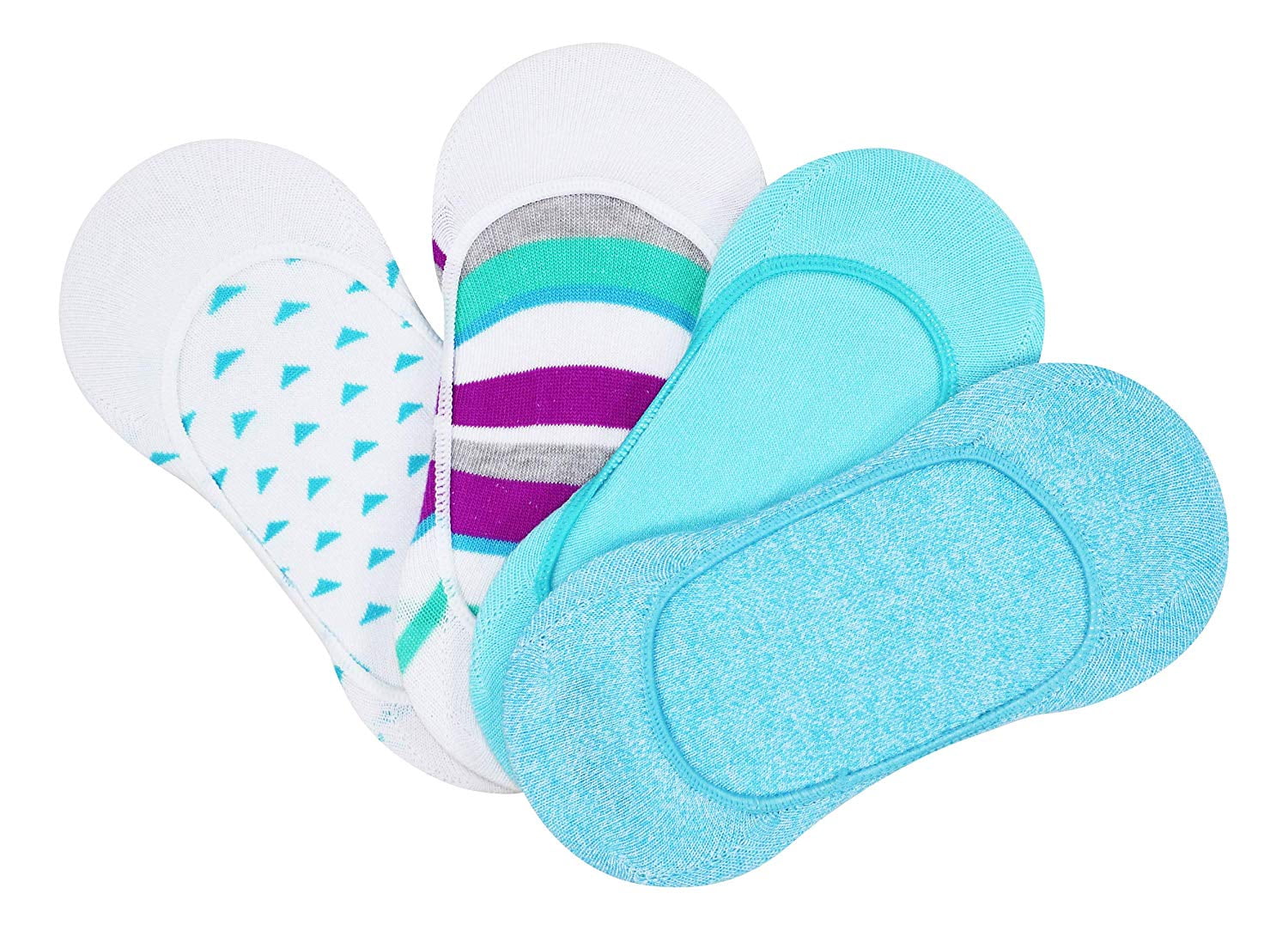 HUE 4-Pack Low Cut Womens Liner Socks Teaberry, One Size HUE 4-Pack Low Cut Womens Liner Socks Teaberry, One Size